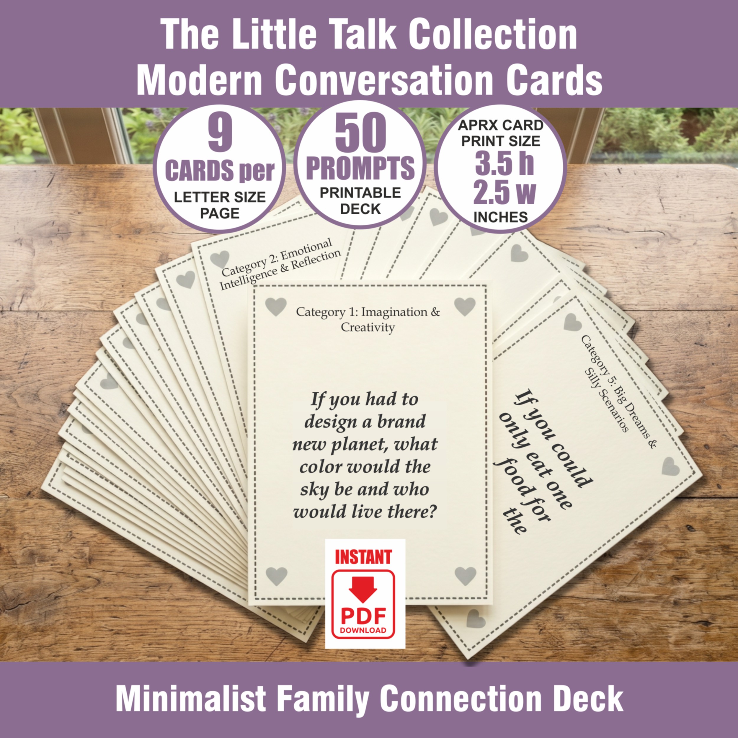 The Little Talk Collection Modern Conversation Cards for Kids